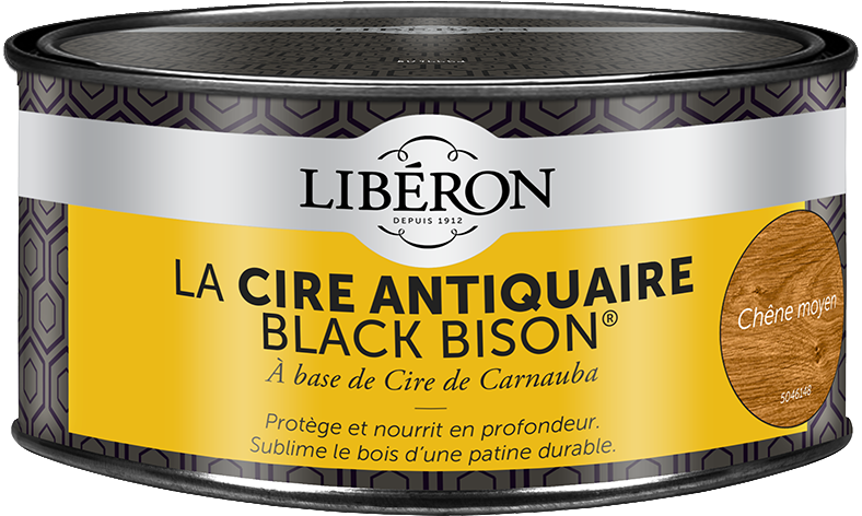 Cire antiquaire « black bison » pâte 0.5L - Chêne moyen- LIBERON